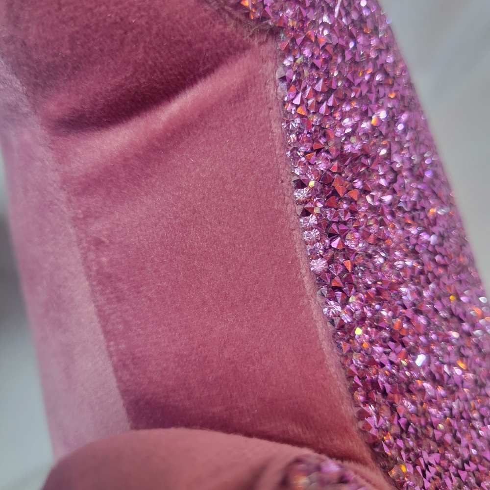2 Sparkles Friendly Ghost Shaped Pink Rhinestone Pillow Set Halloween - Picture 8 of 15